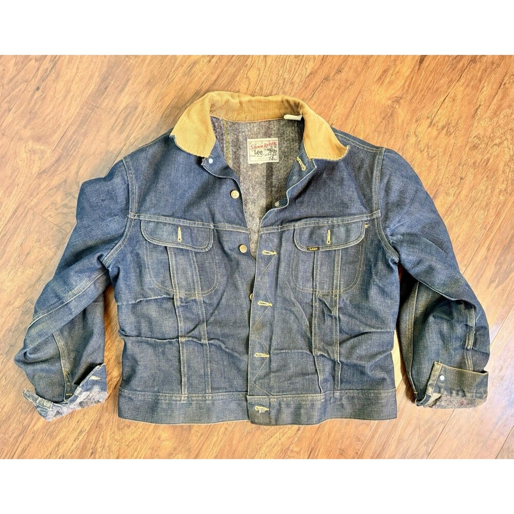 Lee Storm Rider Size 44R Denim Vintage Jacket Amazing Condition Made In USA